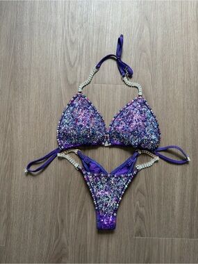 Purple Crystal Angel Competition Bikinis
